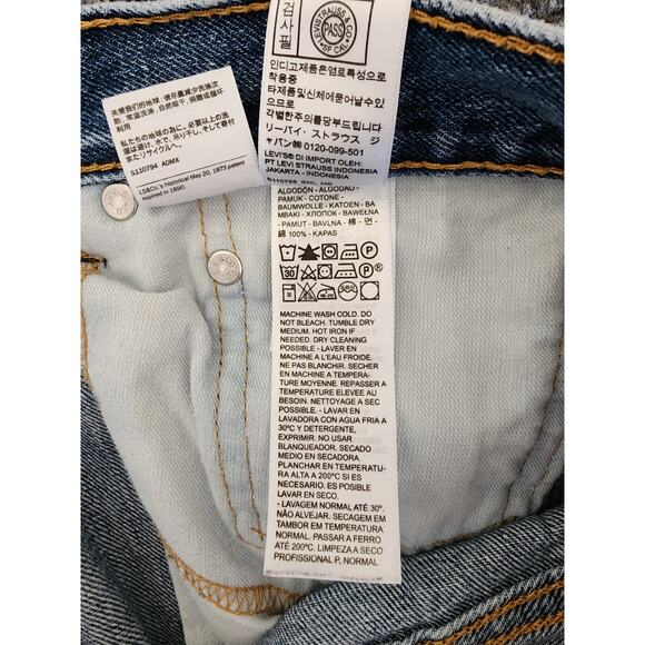 Levis 505 Jeans Mens 36x32 Blue Medium Wash Regular Fit - Picture 9 of 10